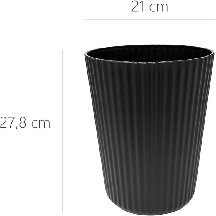 Sinoba Papierkorb ANX Mülleimer Papiereimer, aus stabilem Kunststoff ideal für Kinderzimmer Büro Höhe 27,8 cm 9L – Bild 2