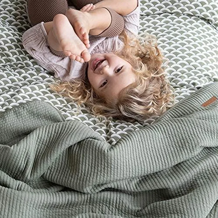 Little Dutch Pure & Soft Bettdecke Pure Olive Grün dunkel