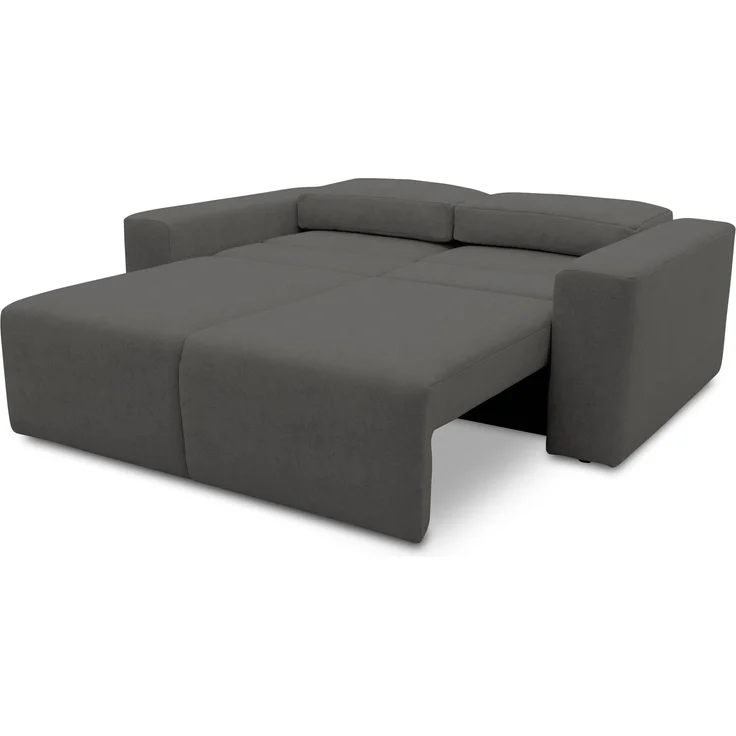 DOMO. collection Sofa 700 029, 2-Sitzer Couch mit Schlaffunktion und Federkernpolsterung, lose Rückenkissen, Polstergarnitur, 192 x 116 x 85 cm (BxTxH), grau – Bild 6