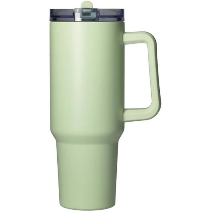 elasto Becher Edelstahl Trinkbecher mit Deckel und Strohhalm 1,2 Liter, isoliert, robust, für unterwegs – Bild 4