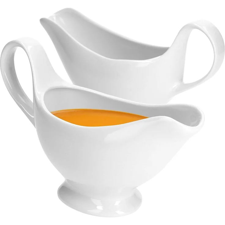 MamboCat Sauciere 2er Set Sauciere 20x7.5x12.5 cm weiß - 24302865, Porzellan – Bild 1