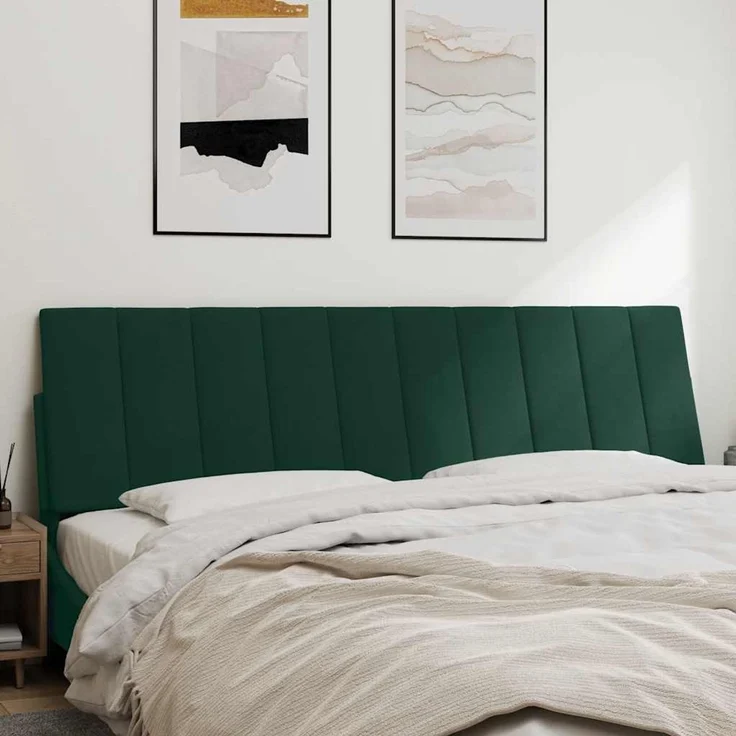 vidaXL Kopfteil-Kissen "Hanko" Dunkelgrün 180 cm Samt Grün – Bild 3