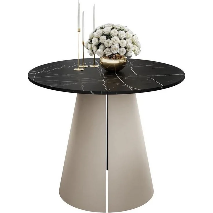Lookway Esstisch LAVA Runder ausziehbarer Tisch mit Metallgestell (1x Tisch), Durchmesser: Ø 100 / 120 cm – Bild 5