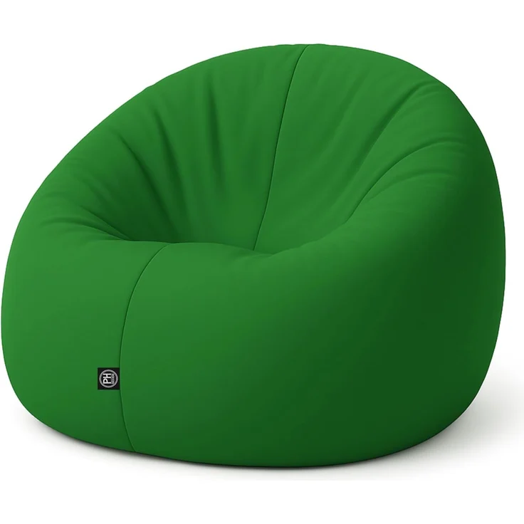 PATCH HOME 2-in-1 Sitzsack Sessel - Gaming Bean Bag mit Reißverschluss - Bereits befüllt, Ergonomisch & Robust für Kinder & Erwachsene - Indoor & Outdoor, Wetterfest (Grün, 155cm) – Bild 1