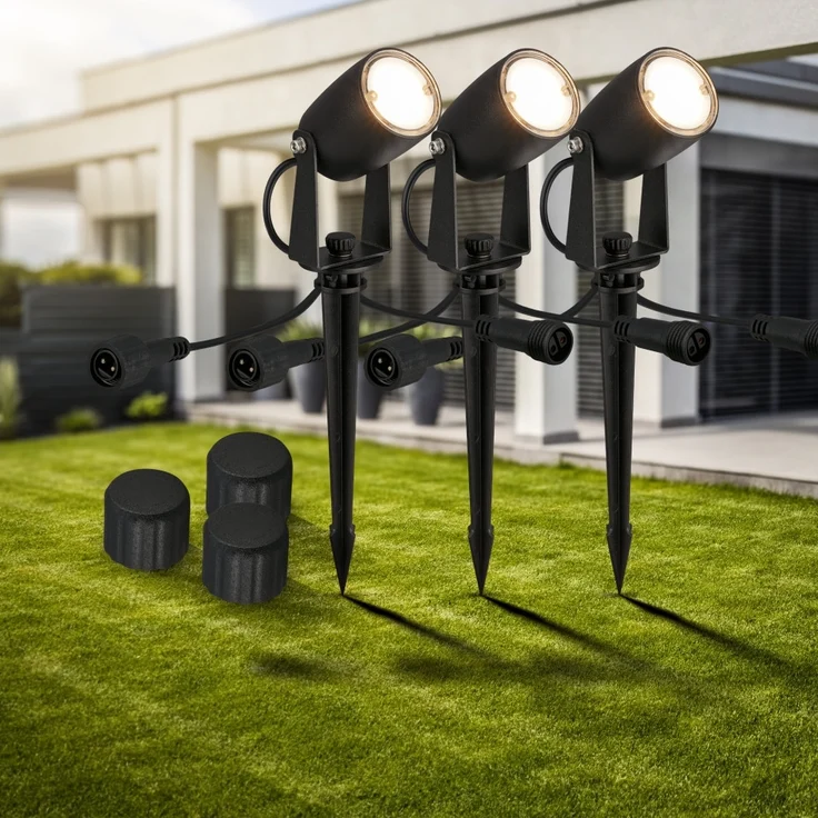Briloner LED Wegeleuchte Iris Connect to Shine 3er Erweiterungsset 3x2W warmweiß – Bild 3