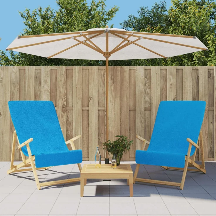 vidaXL Strandtücher 2 Stk. Türkis 60x135 cm Stoff 400 GSM 362679 – Bild 1
