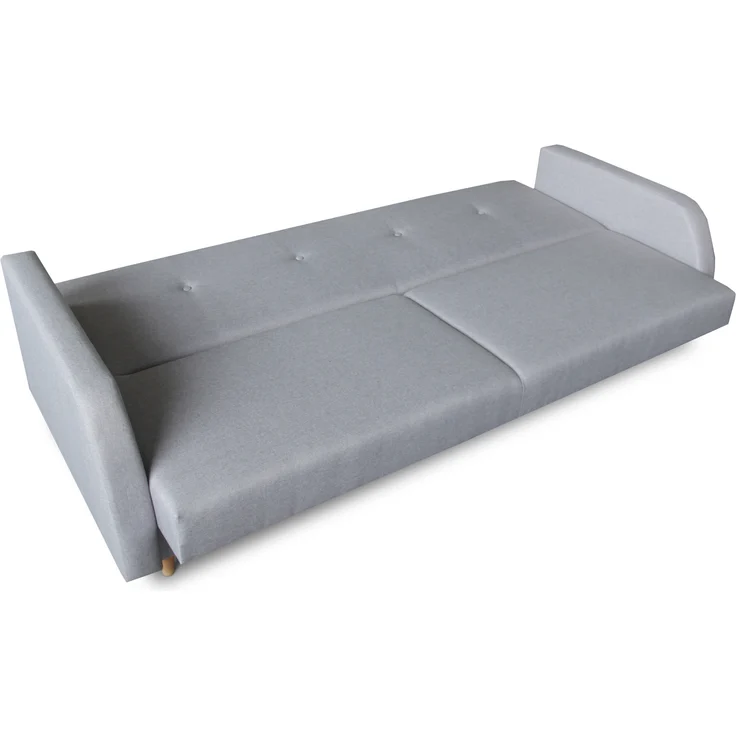 Schlafsofa Kelso - Sofa mit Bettkasten und Schlaffunktion, Bettsofa, Schlafcouch mit Holzfüße (Schwarz (Twist 23)) – Bild 3