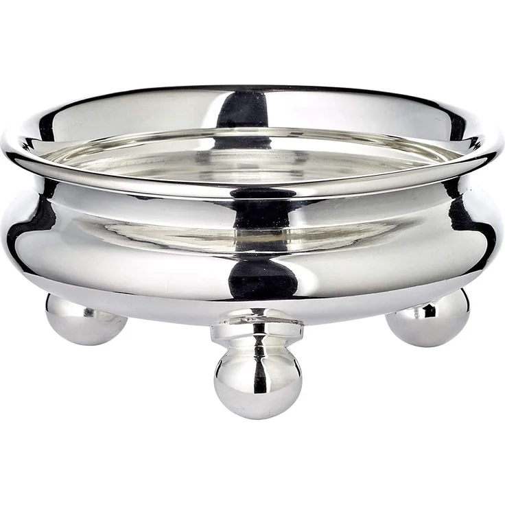 EDZARD Servierschale Santa, Messing, Schale, schwerversilbert, H 4 cm, Ø 8 cm – Bild 2