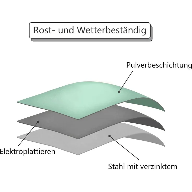 Runder Metall Beistelltisch Garten Sofatisch Kaffeetisch Weiß Ø 70 x 40H cm – Bild 6
