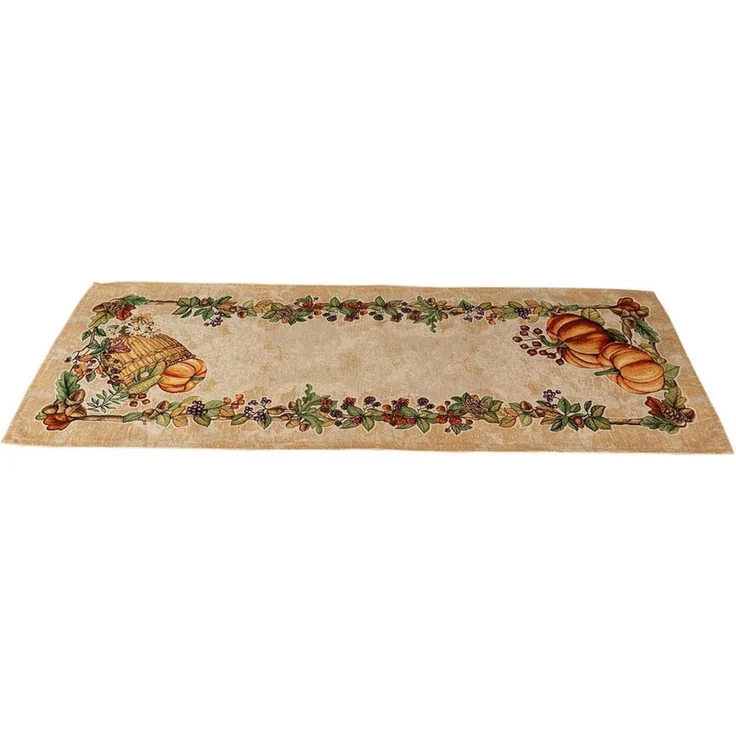 matches21 HOME & HOBBY Tischdecke Tischläufer Herbst 35 x 100 cm mit gewebtem Kürbismotiv Gobelin-Art (1-tlg), Tischdeko für Küche & Tisch – Bild 2