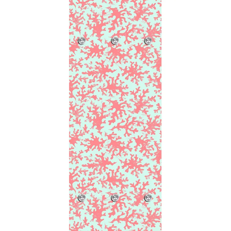 Queence Garderobe - "Melee" Druck auf hochwertigem Arcylglas inkl. Edelstahlhaken und Aufhängung, Format: 50x120cm