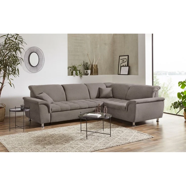 DOMO collection Ecksofa FRANZI zeitlos und elegant, moderne Sitzheftung, L-Form, wahlweise mit Kopfteilverstellung (dann Breite: 275 cm) – Bild 1