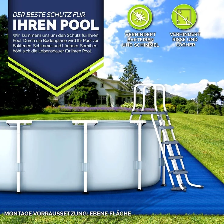 tillvex Poolunterlage Bodenplane Bodenschutzplane Rund Rechteckig Pool Bodenschutz Folie 570 x 300 cm – Bild 6