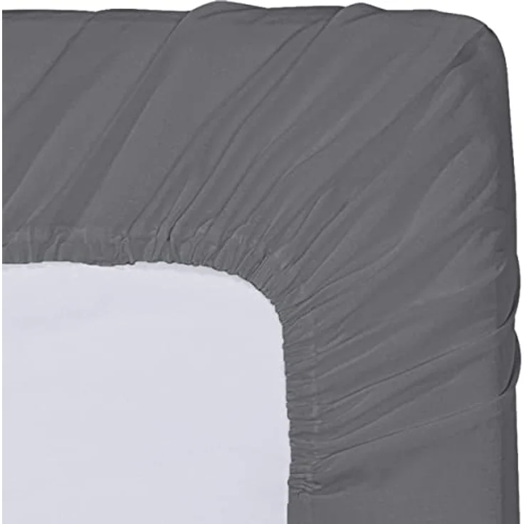 Utopia Bedding Spannbettlaken für Queensize-Betten – Großpackung mit 6 Bettlaken – weiche gebürstete Mikrofaser – Tiefe Taschen – schrumpffrei und lichtbeständig – pflegeleicht (grau) – Bild 8