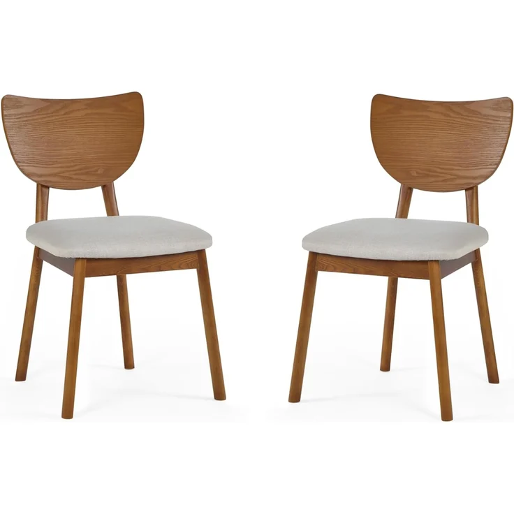 Julian Bowen 2er-Set Lowry-Esszimmerstühle, Kirschesche, 81 x 54 x 49 cm – Bild 2