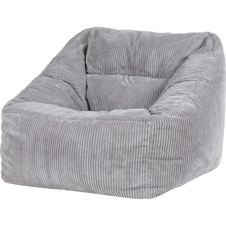 icon 'Morgan' Sitzsack-Sessel, Cord, Grau, 100 x 80 cm