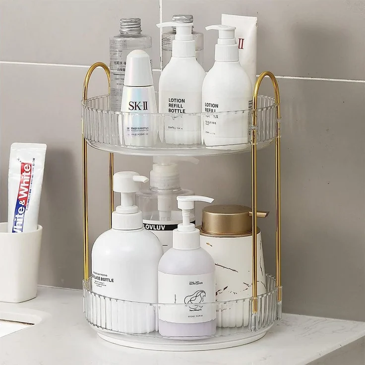 TUWENA Make-Up Organizer Make-up-Organizer Kosmetik-Organizer mit 2 und 3 Etagen – Bild 3
