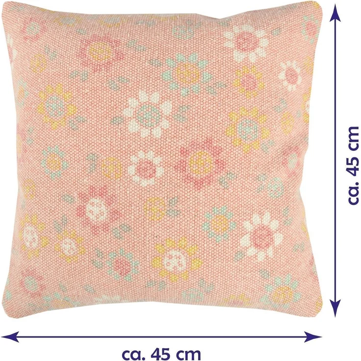 Kissenhülle 45 x 45 cm ( Chiffa Rose ) im 2er Pack - 100% Baumwolle - Hochwertiger Kissenbezug mit Reißverschluss – Bild 3