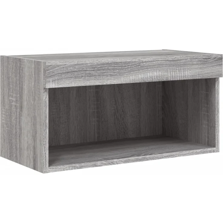 vidaXL 8-tlg. Wohnwand mit LED-Beleuchtung Grau Sonoma Holzwerkstoff 3216638 – Bild 9