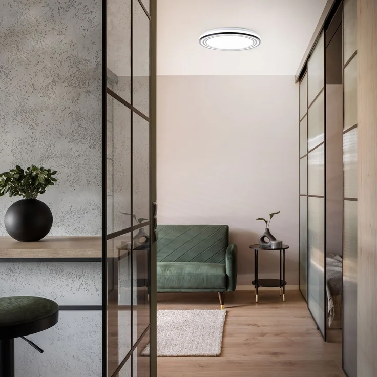 Brilliant LED Wand- und Deckenleuchte Kobana G80568A76 Wohnzimmer, Schlafzimmer Metall/Kunststoff Indoor Decke schwarz - LED fest integriert – Bild 9