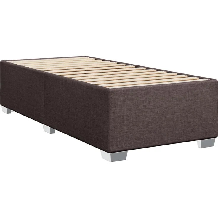 vidaXL Boxspringbett mit Matratze Dunkelbraun 100x200 cm Stoff 3285802 – Bild 8