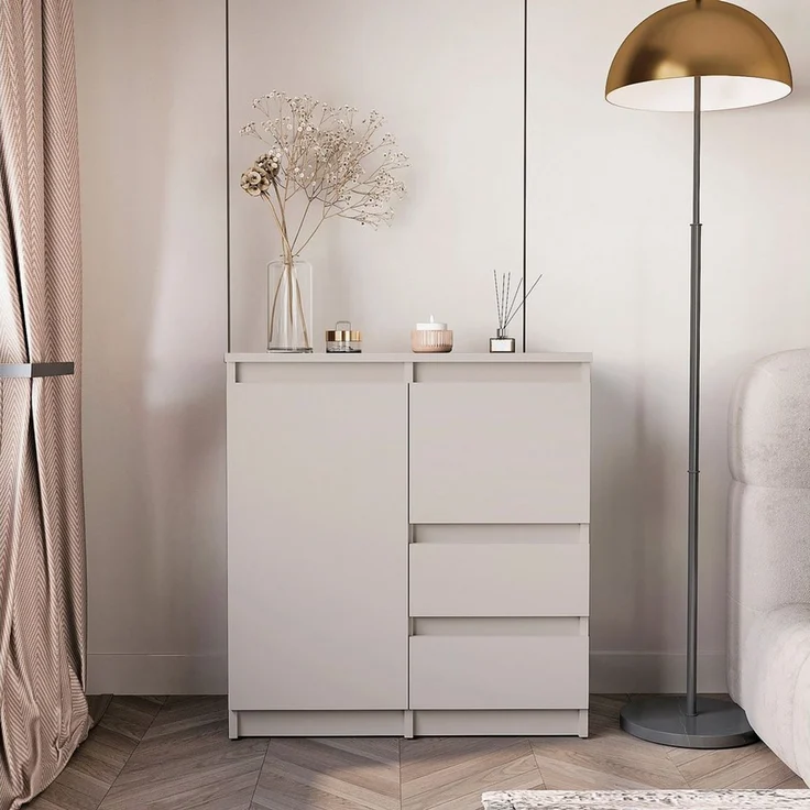 KOMTO Kommode Kommode mit 2/3 Schubladen und Türen – Sideboard PIKO – Bild 2
