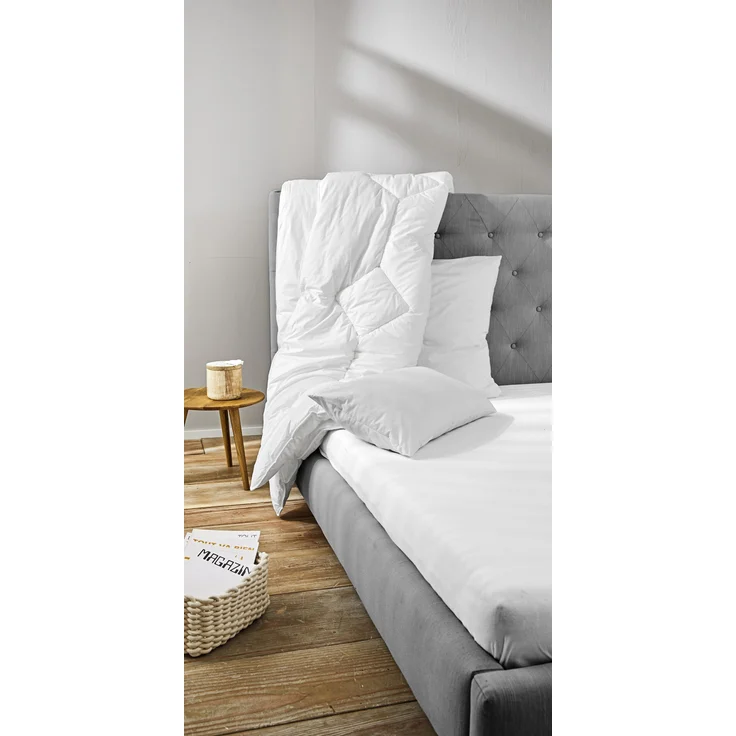 Paradies Kopfkissen SOFTY SINFONIE BIO BL 40x80 cm weiß Daunenkissen Federkissen – Bild 6