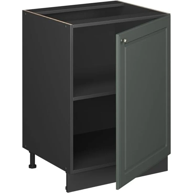 Küchenunterschrank Fame-Line Grün-Gold Landhaus/Anthrazit 60 cm 1 Tür ohne Arbeitsplatte Vicco – Bild 6