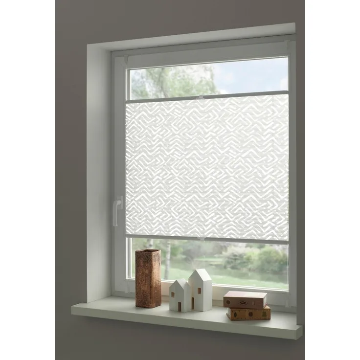 Gardinia Plissee weiß Lissy Pigment