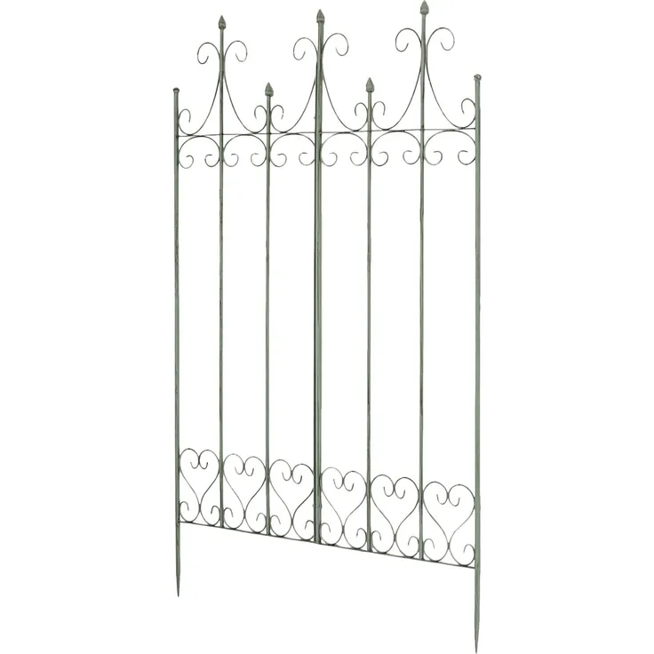 Rankgitter KALLE - 100x2x150cm, Metall, Antik-Grün | Rankhilfe Kletterpflanzen Gartendekoration
