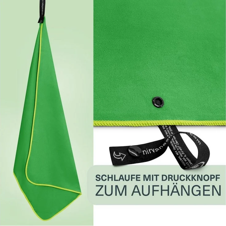 NirvanaShape Sporthandtuch Mikrofaser Handtuch, Microfaser Handtücher als Reisehandtuch, saugfähig, leicht, schnelltrocknend, für Reisen, Fitness, Yoga, Sauna – Bild 4