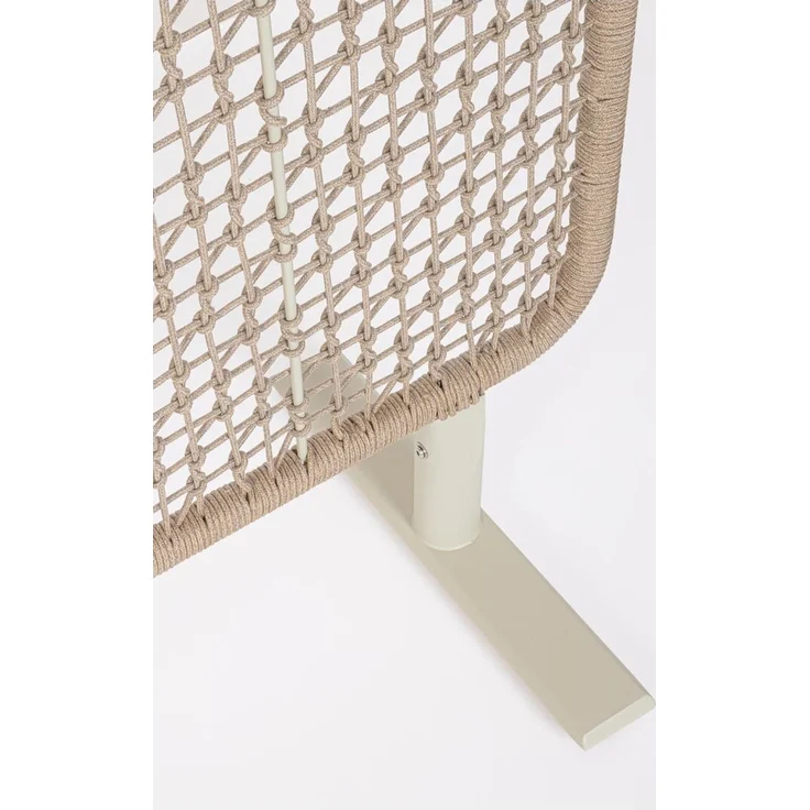 Paravent Babilo - Aluminium Pelikan, Olefin-Seilgeflecht Beige, 120x150 cm – Bild 2