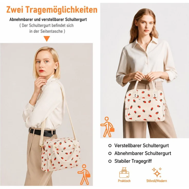 Diwzbyn Lunchbox Lunchbag 12L Isoliert, Kühltasche, Auslaufsicher, Wiederverwendbar, Mit verstellbarem Schulterriemen für Arbeit, Picknick & Outdoor – Bild 3