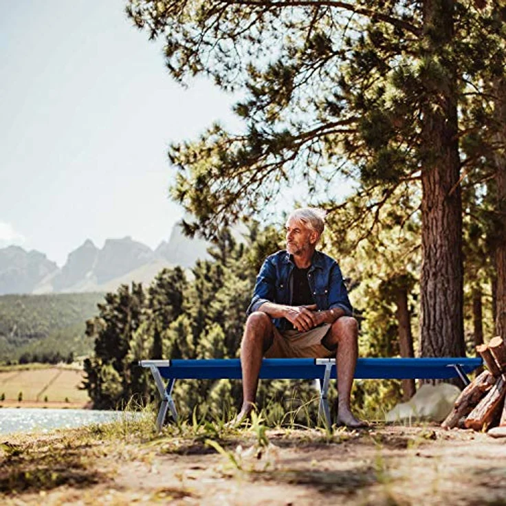 Goods+Gadgets Feldbett Faltbares Army-Bett (Campingbett, Klappbett) Gästebett aus Aluminium – Bild 7