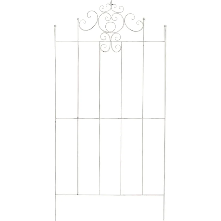 Rankgitter HEIKE - 86x2x170cm, Metall, Antik-Weiß | Rankhilfe Kletterpflanzen Gartendekoration – Bild 5