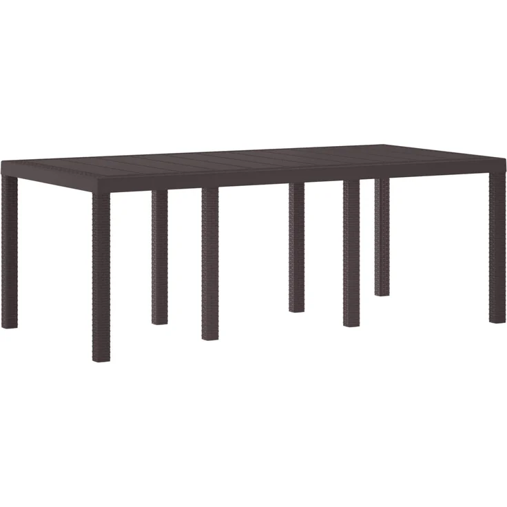 vidaXL Gartentisch Braun 200 x 100 x 73 cm Poly-Rattan 871689 – Bild 3