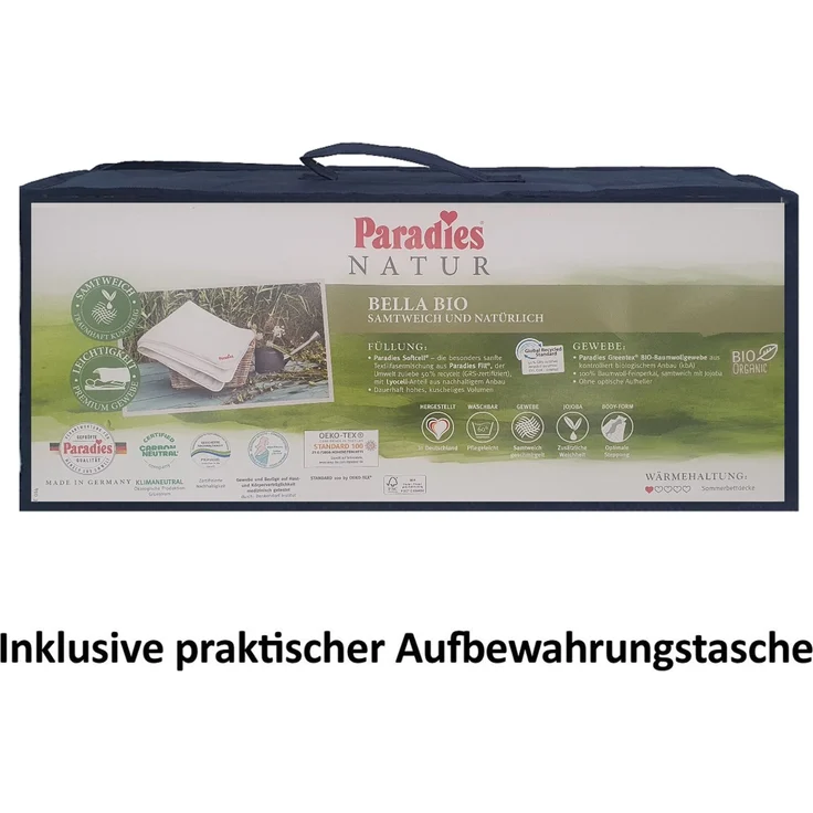 Paradies Sommer Bettdecke Bella Bio sommerleicht Sommerdecke 135x200 – Bild 6