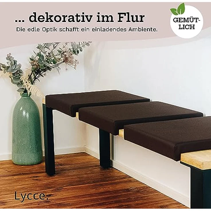 Lycce Bankauflage Bankkissen Klemmkissen Sitzkissen mit 2 Leisten, 40cm Klemmtiefe, (1 St), verrutscht nicht, mit Klemmfunktion, versch. Farben – Bild 7