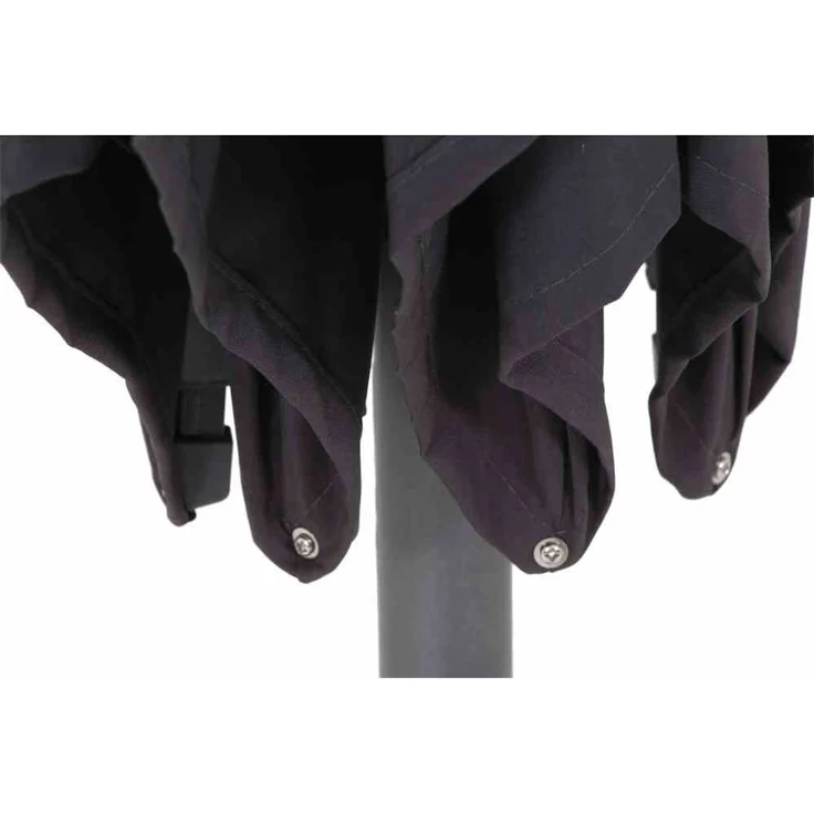 Siena Garden Sonnenschirm Mittelstockschirm Avio anthrazit Ø 300cm Marktschirm – Bild 9