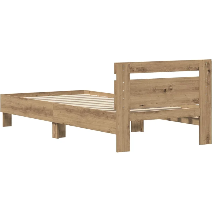 vidaXL Bettrahmen Artisan-Eiche 75 x 190 cm Holzwerkstoff 8003737 – Bild 6