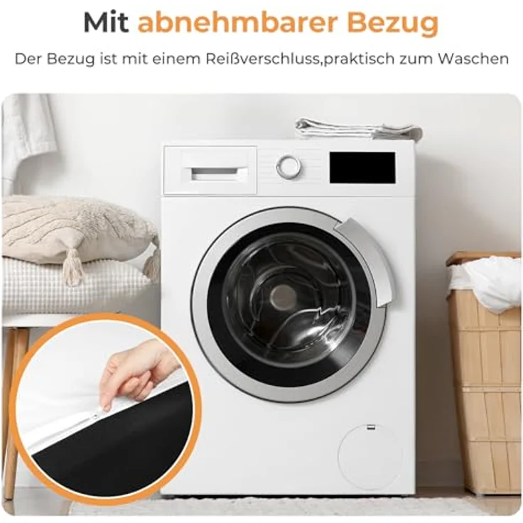Vesgantti Schaummatratze, ergonomische Matratze Gel-Memoryschaum Matratze mit Abnehmbarer Bezug, Härtegrad H2 & H3 Öko-Tex Zertifiziert (weiß-20CM, 120 x 200cm) – Bild 4