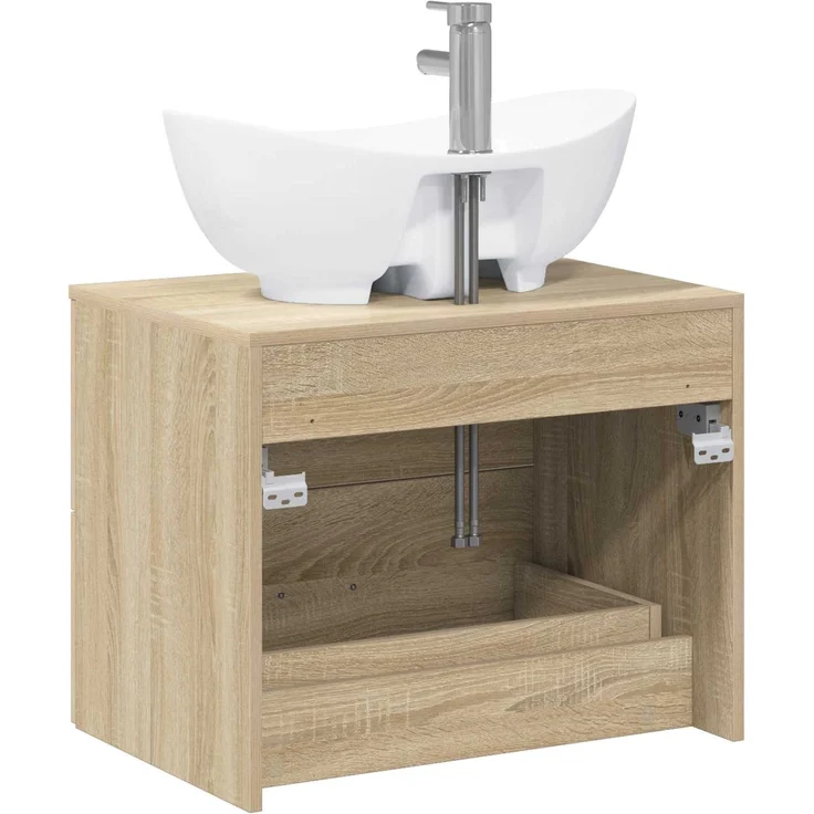 vidaXL Waschbeckenschrank Sonoma-Eiche 62,5 x 44,5 x 80 cm 3404400 – Bild 7