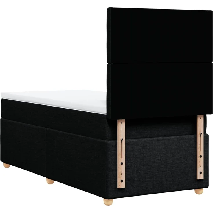 vidaXL Boxspringbett mit Matratze Schwarz 90x190 cm Stoff 3293451 – Bild 8