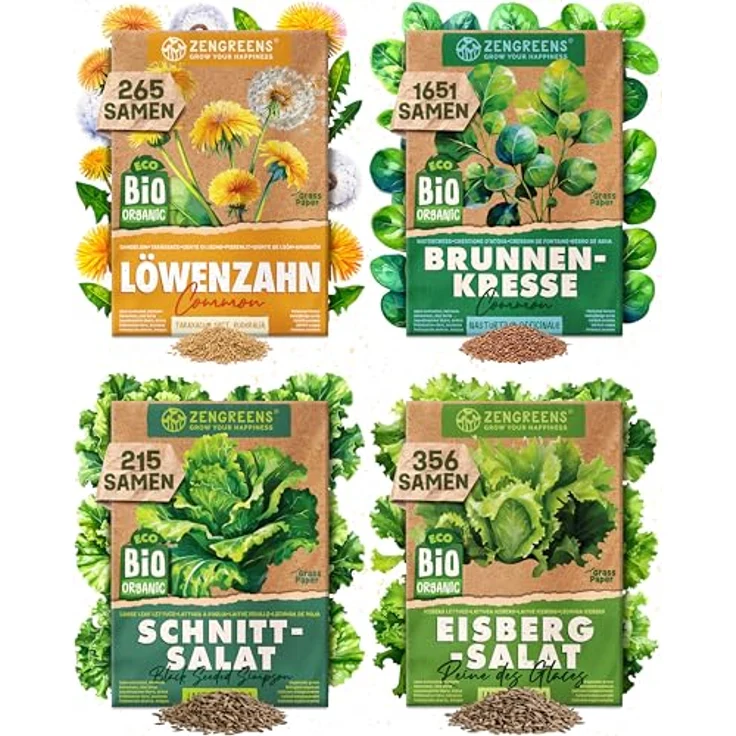 ZenGreens® - Bio Salatgemüsesamen im 20er Set - 20 Salat Gemüse Samen für den einfachen Anbau im Garten, Balkon oder Hochbeet - Pflanzensamen - Saatgut – Bild 15