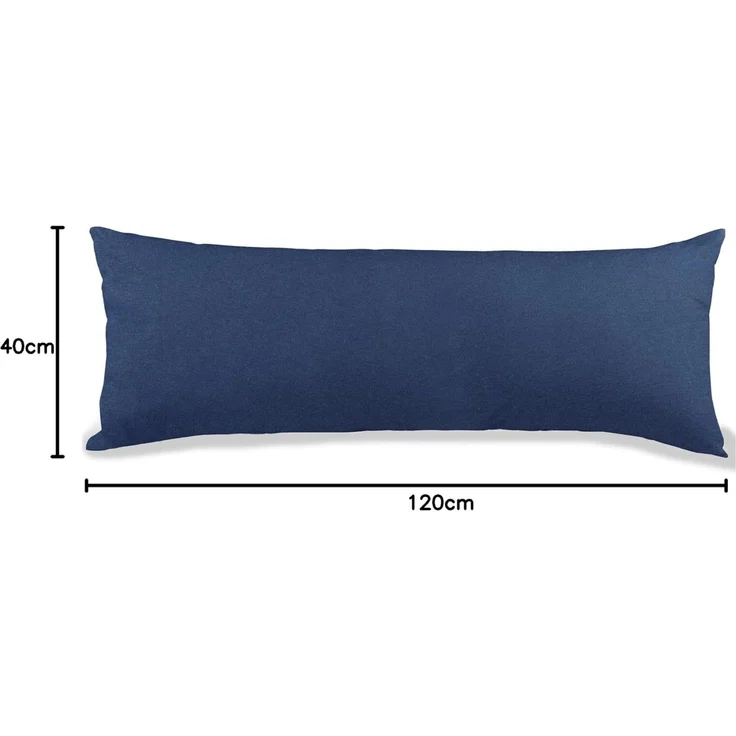 aqua-textil Classic Line Kissenbezug 2er-Set 40x120 cm dunkel blau Baumwolle Seitenschläferkissen Bezug Kissenhülle, Kopfkissenüberzug, Pillowcase, Bettkissen, Kopfkissenbezug, Reißverschluss – Bild 8