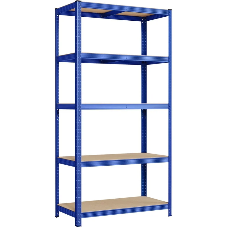 Songmics Schwerlastregal mit 5 Ablagen, Stahl / MDF, Blau, 200 x 50 x 100 cm – Bild 2