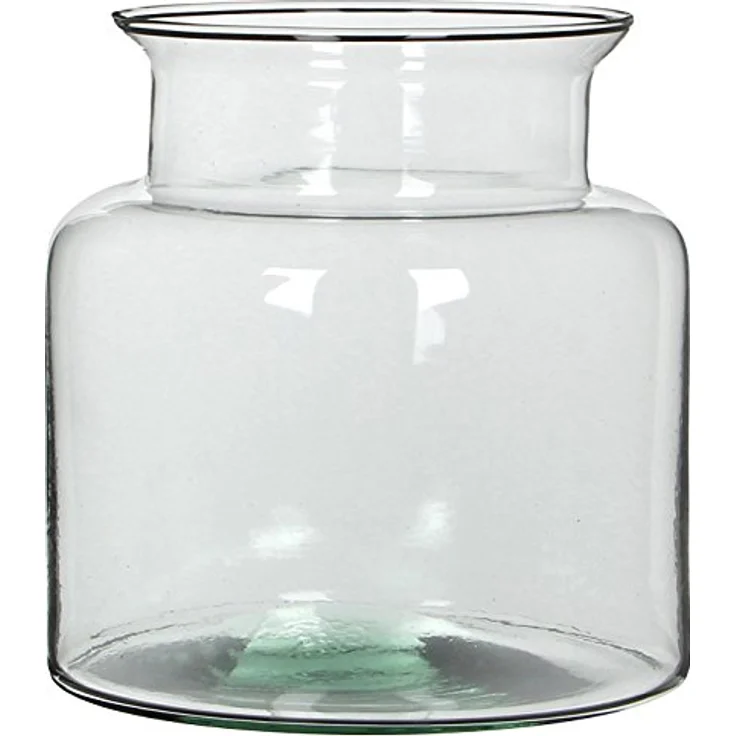 MICA Mathew Vase, H18 x Ø19 cm, aus recyceltem Glas, transparent – Bild 1