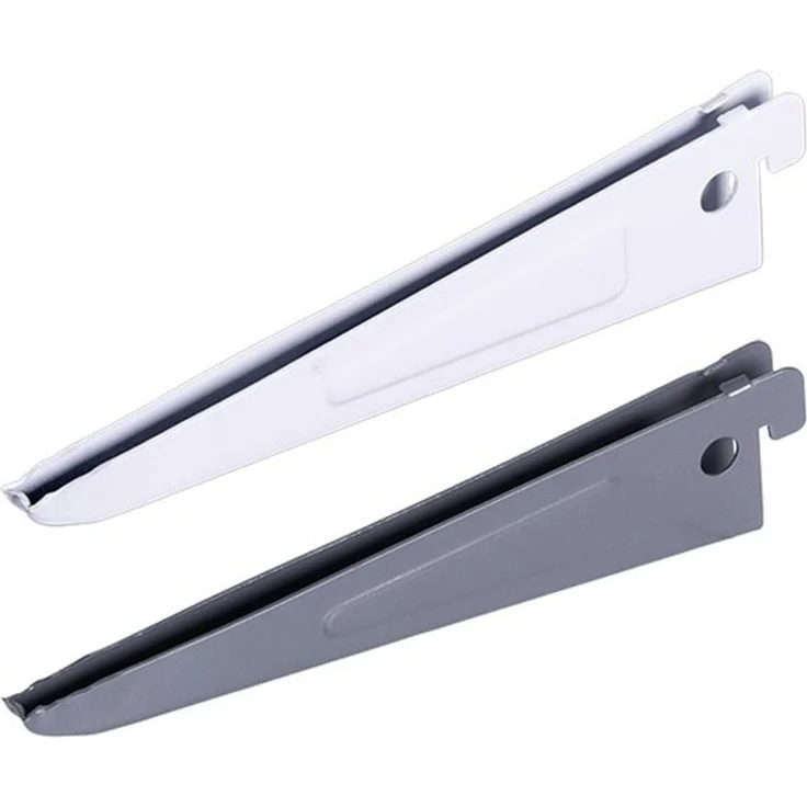 BOOMET Wandregalhalter Regalträger 2-reihig für Wandschienen, 1 4-tlg, Regalsystem Anthrazit 17cm Wandregalhalter Regalwinkel – Bild 4