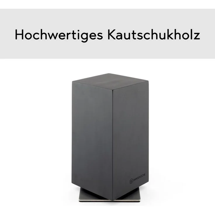 Hanseküche Magnet-Messerblock Messerblock magnetisch ohne Messer – Drehbarer Messerhalter (1tlg), Fester Stand mit Gummifüßen, 360 Grad drehbar, Starker Magnet – Bild 2