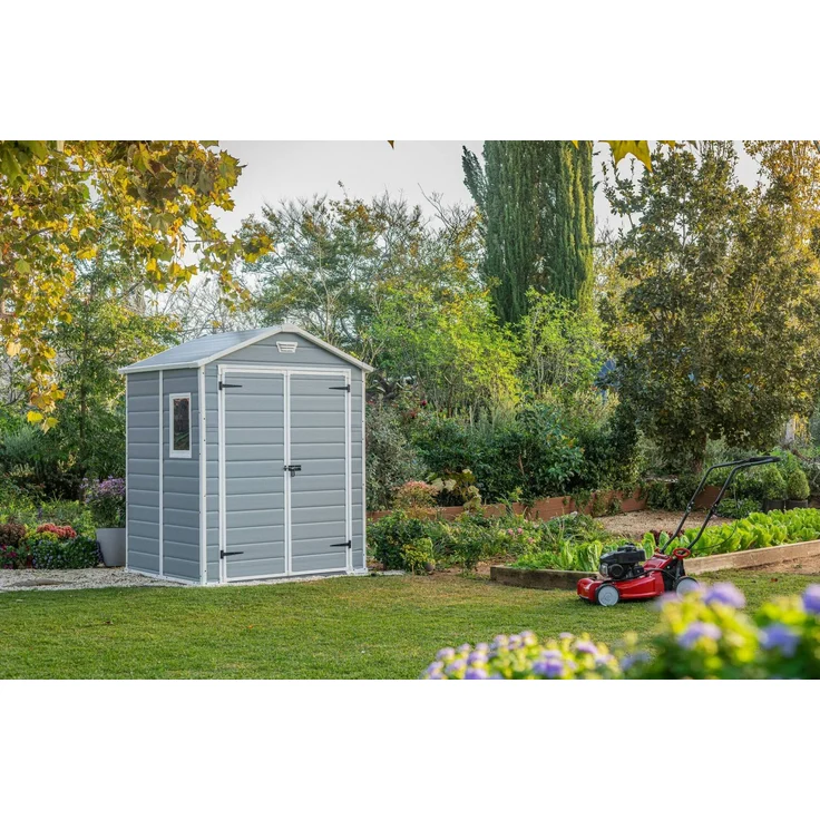 Dmora Gartenhaus Cranbrook, Gartenhütte, Gartenhaus, Werkzeugschuppen, 185x152 h226 cm, Grau – Bild 2